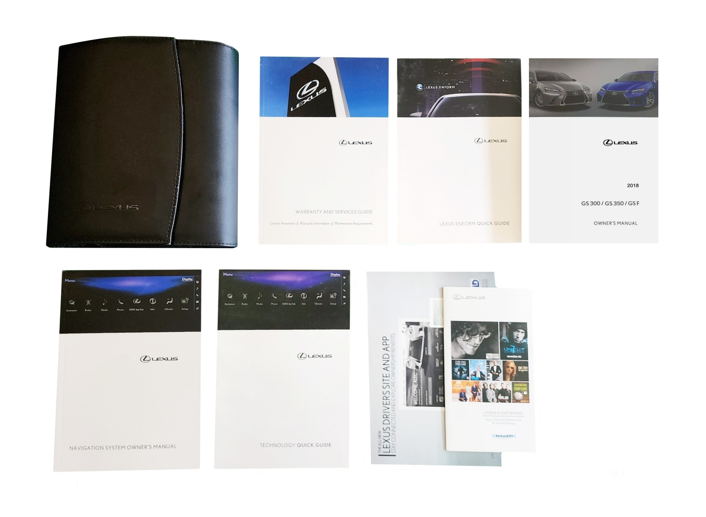 2018 Lexus GS 350 300 F Owner's Manual Set