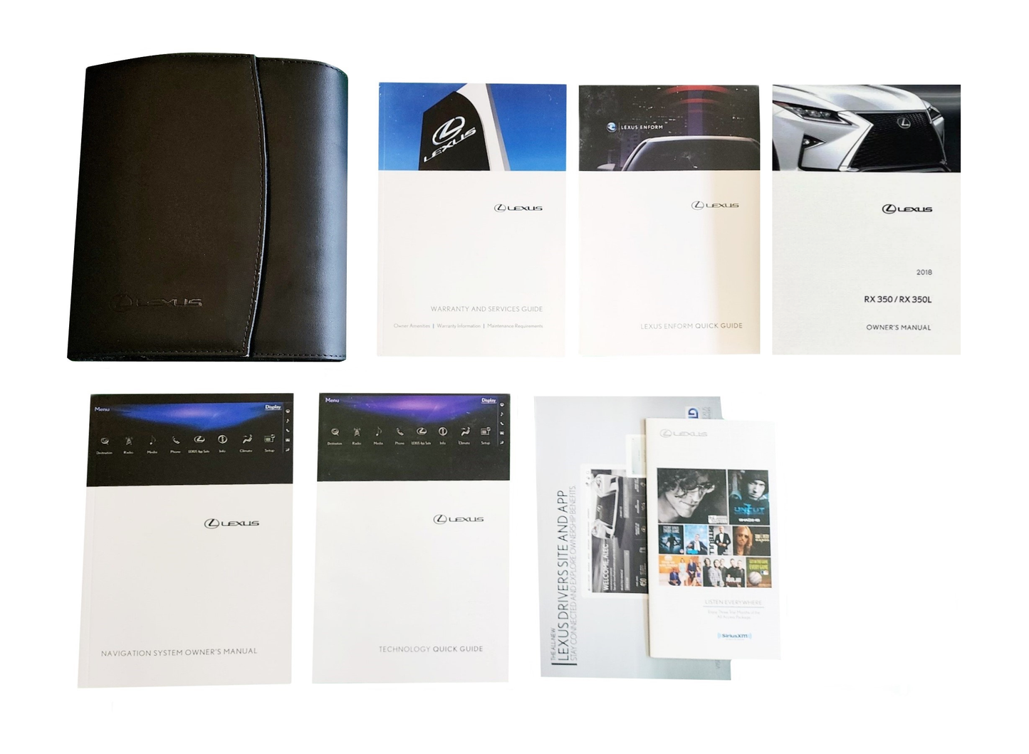 2018 Lexus RX 350 350L Owner's Manual Set