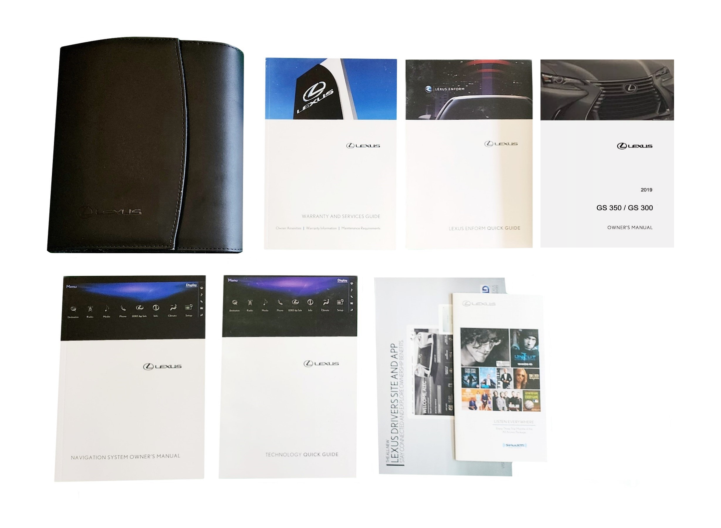 2019 Lexus GS 350 300 Owner's Manual Set