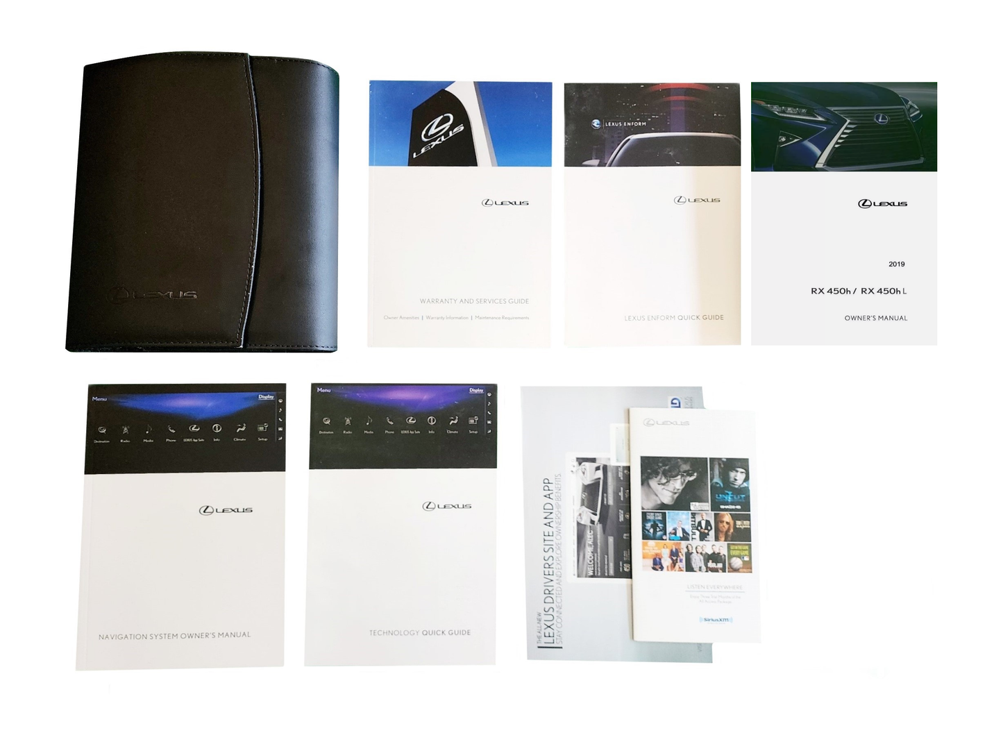 2019 Lexus RX 450hL 450h Owner's Manual Set