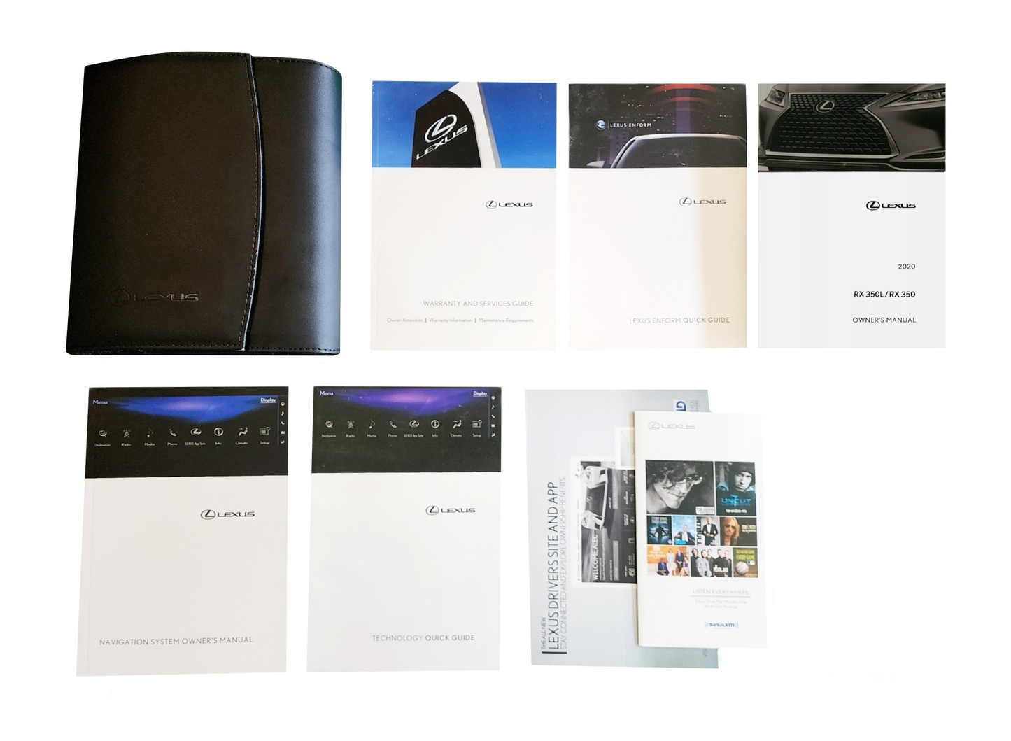 2020 Lexus RX 350 350L Owner's Manual Set