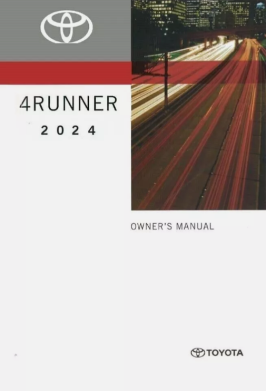 2024 Toyota 4runner Owner's Manual